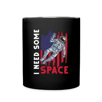 Weltall Astronomie Raumschiff Erde - Tasse einfarbig - Schwarz - Vorne