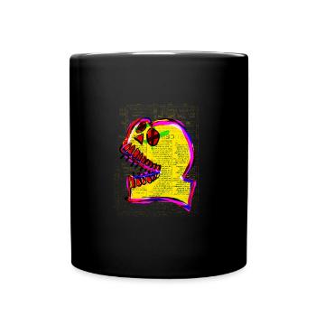 Mexican Calavera Skull Art - Full Colour Mug - black - Front