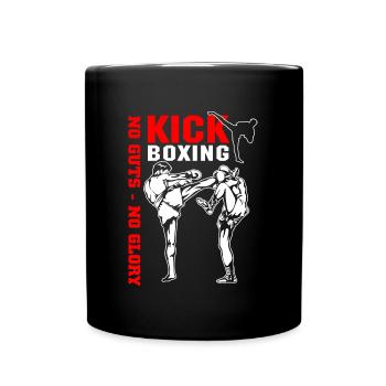 Kickboxing - Tasse einfarbig - Schwarz - Vorne