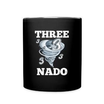 3. Geburtstag Tornado - Tasse einfarbig - Schwarz - Vorne