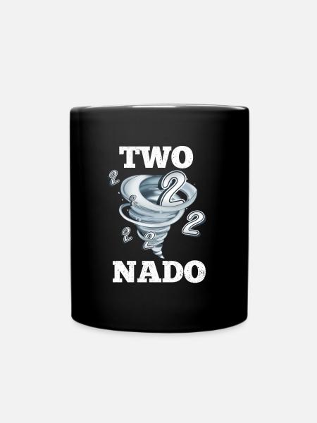 2. Geburtstag Tornado - Tasse einfarbig - Schwarz
