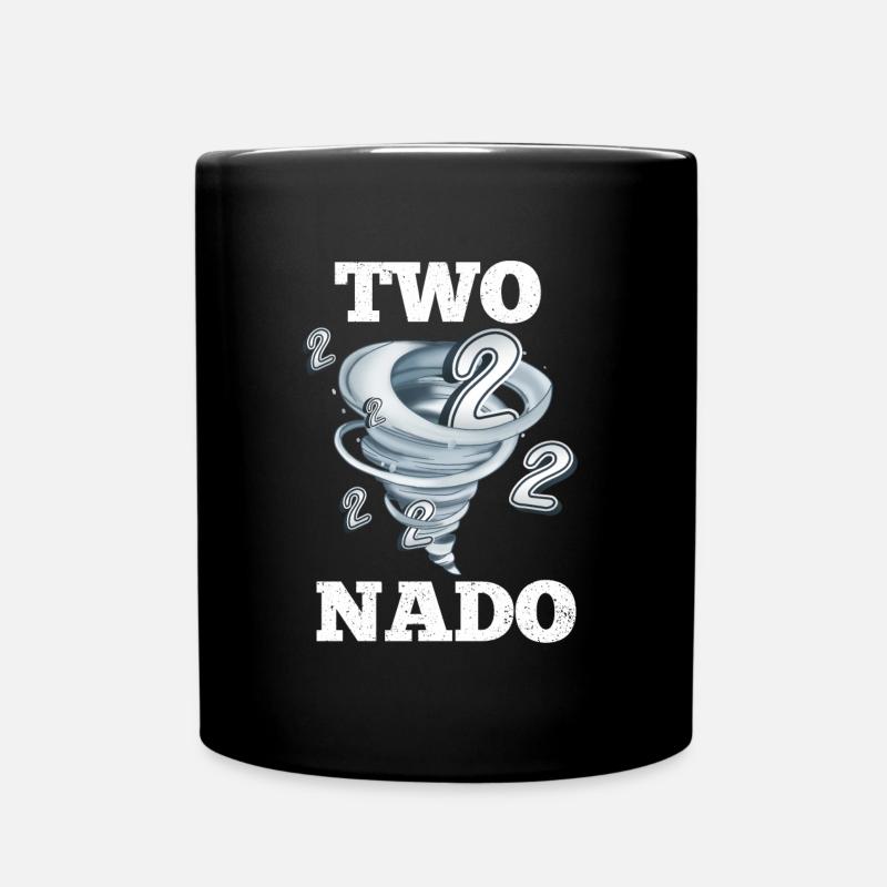 2. Geburtstag Tornado - Tasse einfarbig - Schwarz
