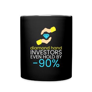 Diamond hands never sell - Full Colour Mug - black - Front