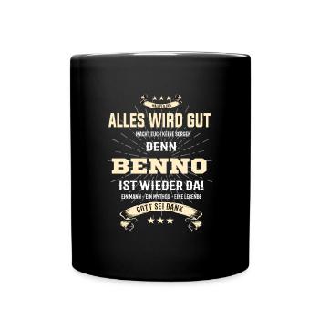 Alles wird gut denn Eduart Ist da T-Shirt - Tasse einfarbig - Schwarz - Vorne