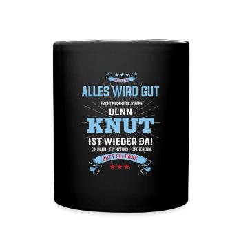 Alles wird gut denn Knut Ist da T-Shirt - Tasse einfarbig - Schwarz - Vorne
