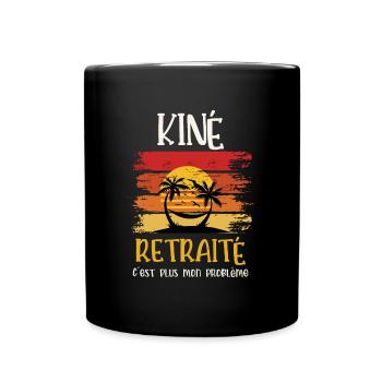 kiné retraité - Mug uni - noir - Devant