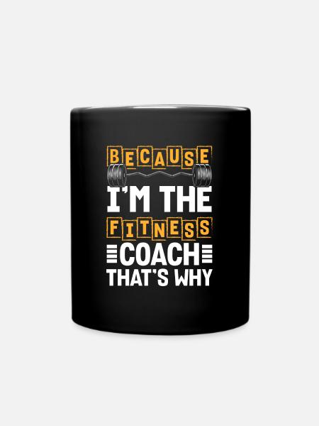 Gym Bench Press Training - Full Colour Mug - black