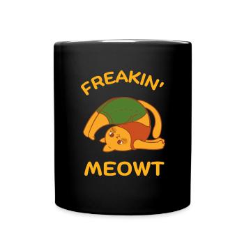 Freakin Meowt - Tasse einfarbig - Schwarz - Vorne