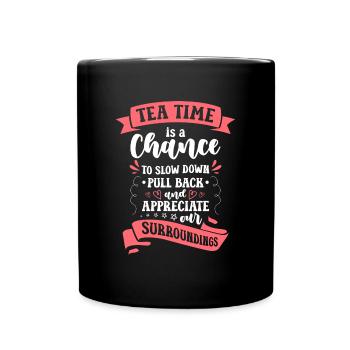 Teetrinker Teebeutel Teeliebhaber Teekanne - Tasse einfarbig - Schwarz - Vorne
