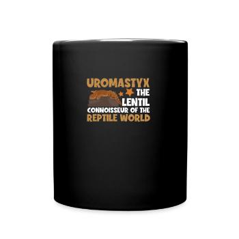 Uromastyx Lentil Connoisseur Funny Dabb Lizard - Full Colour Mug - black - Front