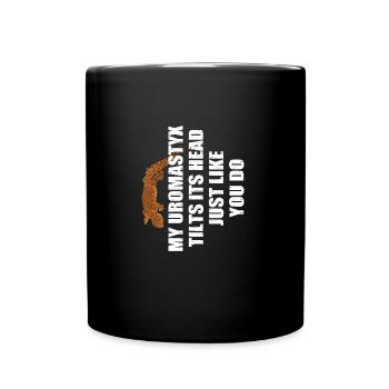 Uromastyx incline la tête comme vous le faites drôle - Mug uni - noir - Devant
