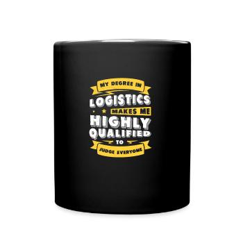 Lustiger Logistik-Abschluss für einen Logistiker - Tasse einfarbig - Schwarz - Vorne