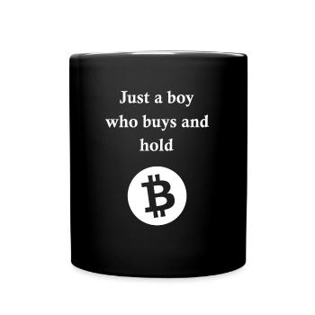 lustiger Spruch Bitcoin - Tasse einfarbig - Schwarz - Vorne