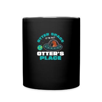 Funny Otter Space is the best Otter's Place - Full Colour Mug - black - Front