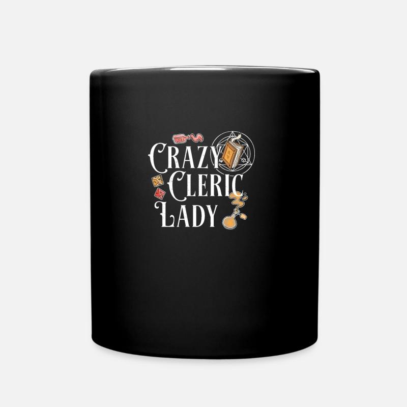 LARP Crazy Cleric Lady Funny Roleplaying Medieval - Tasse einfarbig - Schwarz
