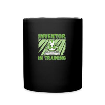 Drôle d’inventeur en formation pour une robotique du futur - Mug uni - noir - Devant