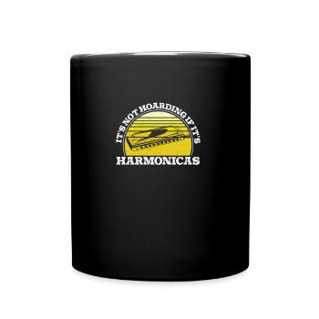 Harmonica Not Hoarding If It's Harmonicas Funny - Full Colour Mug - black - Front