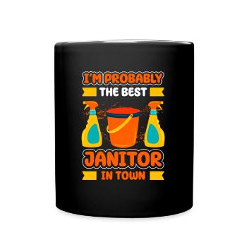 Métier d’artisan Gestionnaire immobilier Nettoyeur - Mug uni - noir - Devant