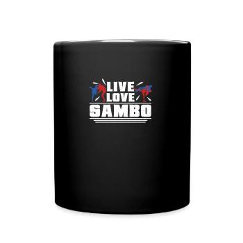 Live Love Awesome Sambo Combat Sport Russian Sambo - Full Colour Mug - black - Front
