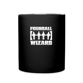 Awesome Foosball Wizard Ein Tischfußballspieler - Tasse einfarbig - Schwarz - Vorne