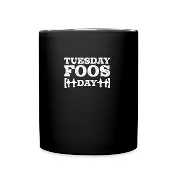 Drôle mardi Foos Day Un joueur de baby-foot - Mug uni - noir - Devant