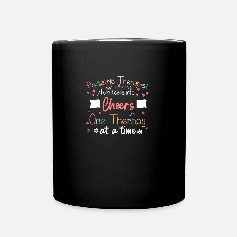 Kindertherapeut jubelt Ergotherapeut - Tasse einfarbig - Schwarz