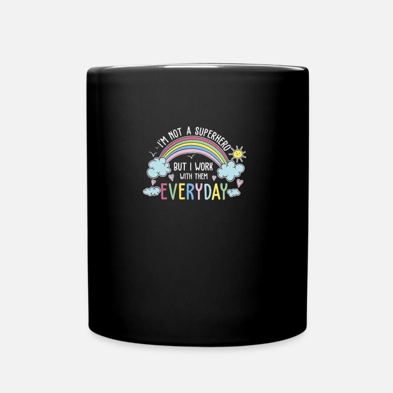 Kindertherapeut Superheld Stolzer Ergotherapeut - Tasse einfarbig - Schwarz