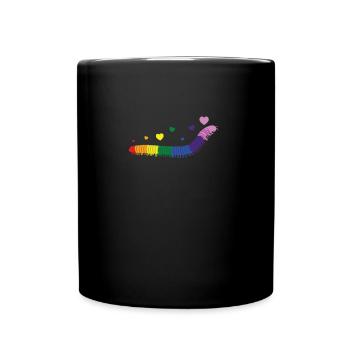 Fantastic rainbow centipede for gays - Full Colour Mug - black - Front