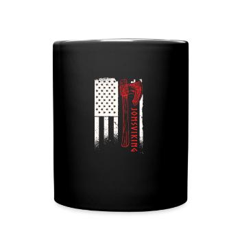 Viking Jomsviking Drapeau américain Jomsviking - Mug uni - noir - Devant