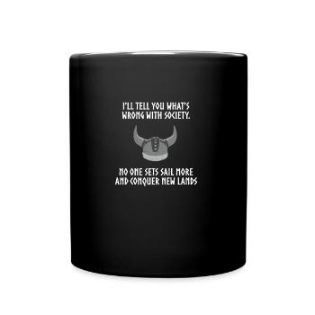 Les chaloupes de la Viking Society conquièrent des terres - Mug uni - noir - Devant