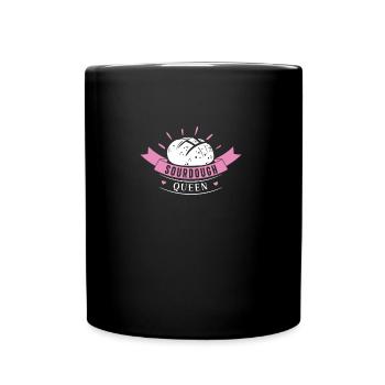 Sourdough Queen Lustiges Sauerteigbrotbacken für - Tasse einfarbig - Schwarz - Vorne