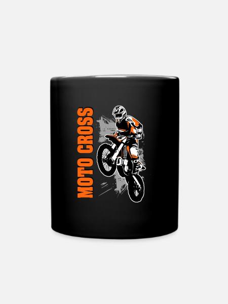 Moto Cross - Motocross - Supercross - Tasse einfarbig - Schwarz