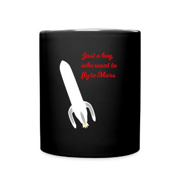 Mars Reisender - Tasse einfarbig - Schwarz - Vorne