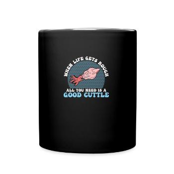Funny, when life gets hard All that you do - Full Colour Mug - black - Front