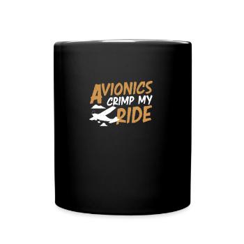 Drôle d’avionique Crimp My Ride An Aircraft - Mug uni - noir - Devant