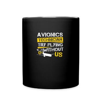 Technicien en avionique cool d’Aircraft Tech - Mug uni - noir - Devant