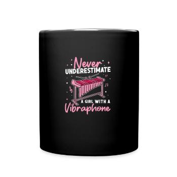 Ne sous-estimez jamais une glacière pour fille - Mug uni - noir - Devant