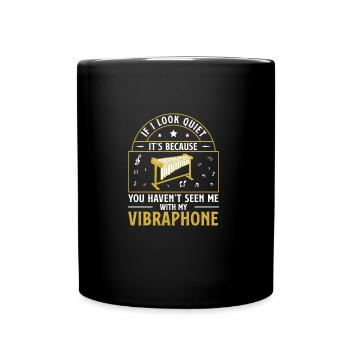 Lustiges Vibraphoninstrument für Marimbaspieler - Tasse einfarbig - Schwarz - Vorne