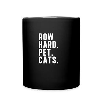 Rowing Machine Row Hard Pet Cats Funny Row - Tasse einfarbig - Schwarz - Vorne