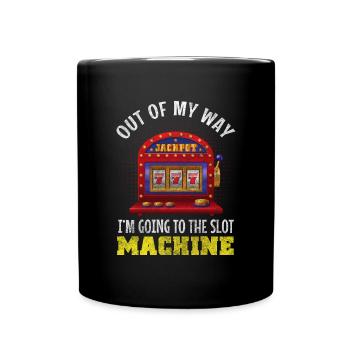 Slot Machine Money Lucky Rail Gambling Addiction - Mug uni - noir - Devant