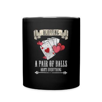 Jeu de cartes Card Blackjack All In - Mug uni - noir - Devant