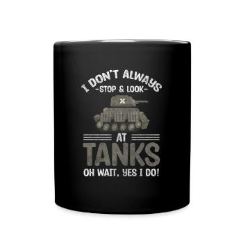 Military Armoured Fighting Vehicles - Full Colour Mug - black - Front