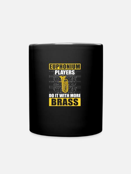 Euphonium gjør det med mer messing morsomt - Ensfarget kopp - svart