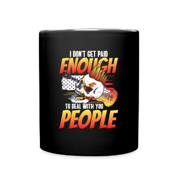 Sarcasm Humor Misanthrope Irony - Full Colour Mug - black - Front