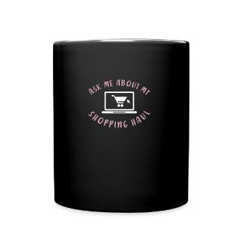 Me poser des questions sur mon panier pour - Mug uni - noir - Devant
