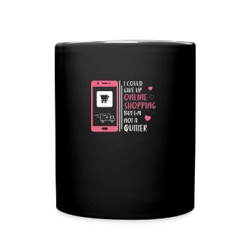 C’est drôle, je pourrais abandonner les achats en ligne, - Mug uni - noir - Devant