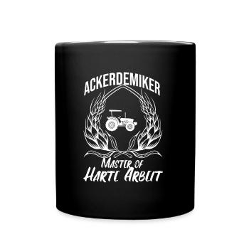 Bauer Bauernhof Harte Arbeit Traktor Mähdrescher - Tasse einfarbig - Schwarz - Vorne