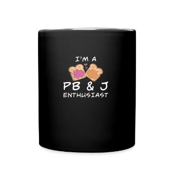 Fun snack for lovers of peanut butter and - Full Colour Mug - black - Front
