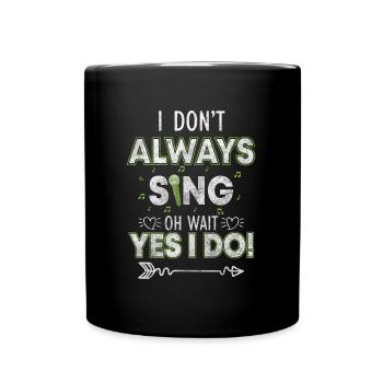 Singing Passion Sheet Music Microphone - Full Colour Mug - black - Front