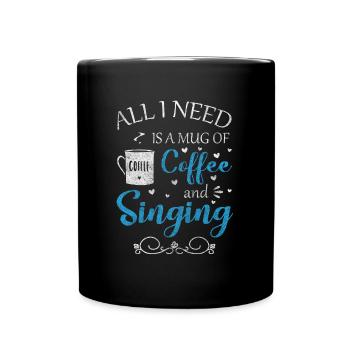 Musik Melodie Stimme Mikrofon - Tasse einfarbig - Schwarz - Vorne